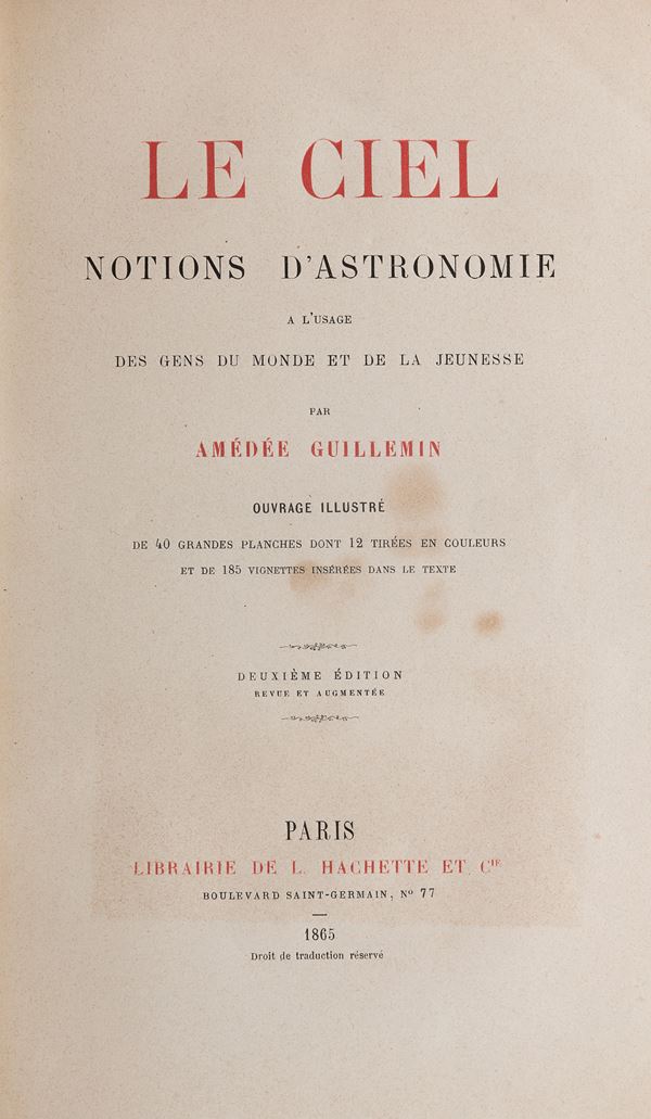 UN VOLUME GUILLEMIN ASTRONOMIA