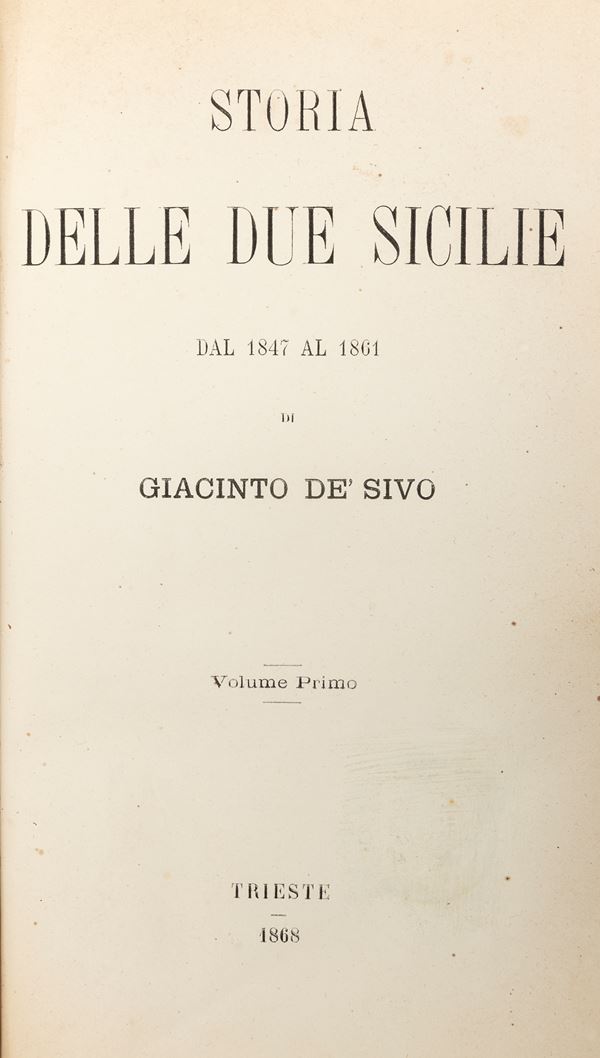 DUE VOLUMI STORIA BORBONICA IN BELLE LEGATURE