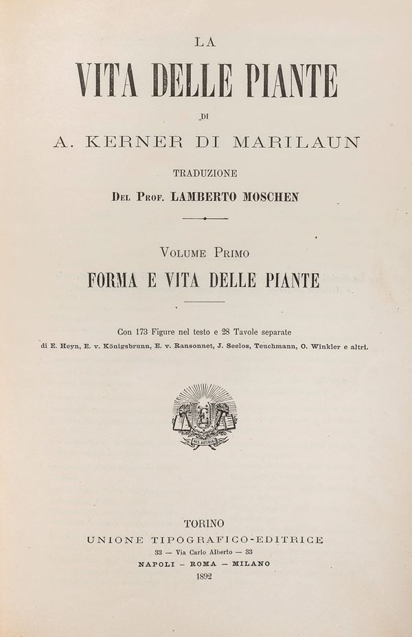 DUE VOLUMI LA VITA DELLE PIANTE