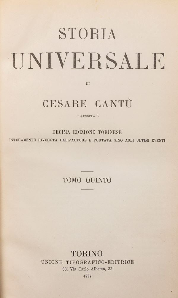 UNDICI VOLUMI CANTÙ STORIA UNIVERSALE