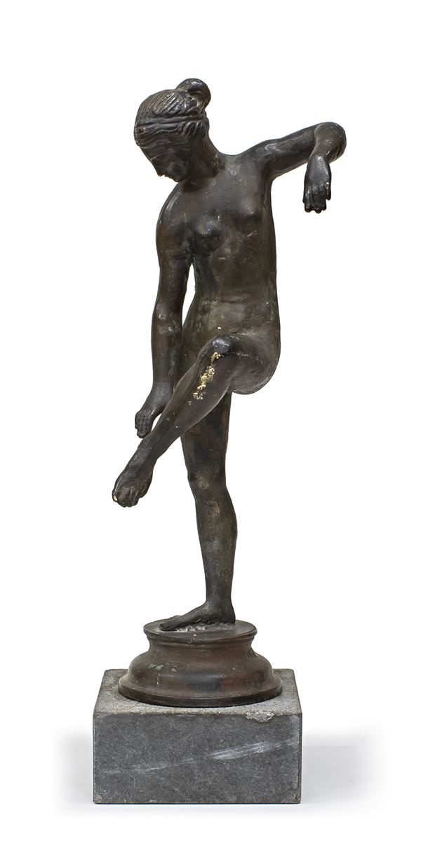 SCULTURA IN BRONZO BAGNANTE
