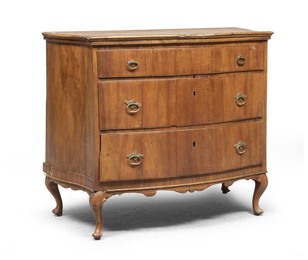 PICCOLA COMMODE IN NOCE, VENETO XVIII SECOLO