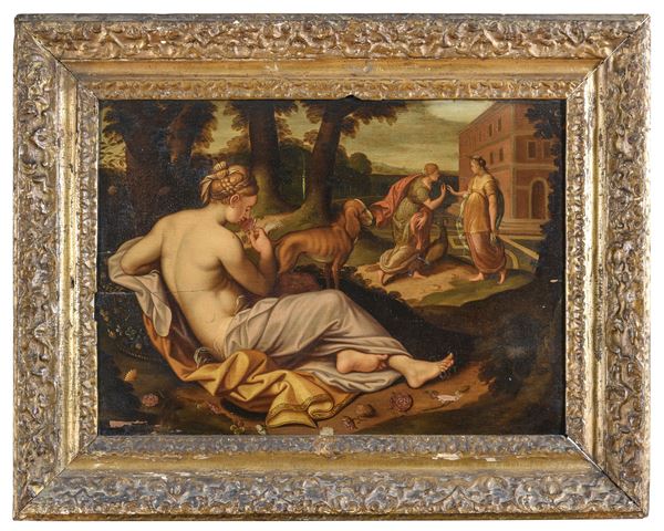 DIPINTO VENERE DI PITTORE FIAMMINGO NEOCLASSICO