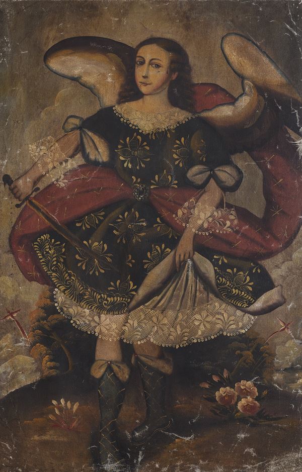 DIPINTO SAN MICHELE DELL SCUOLA DI CUZCO