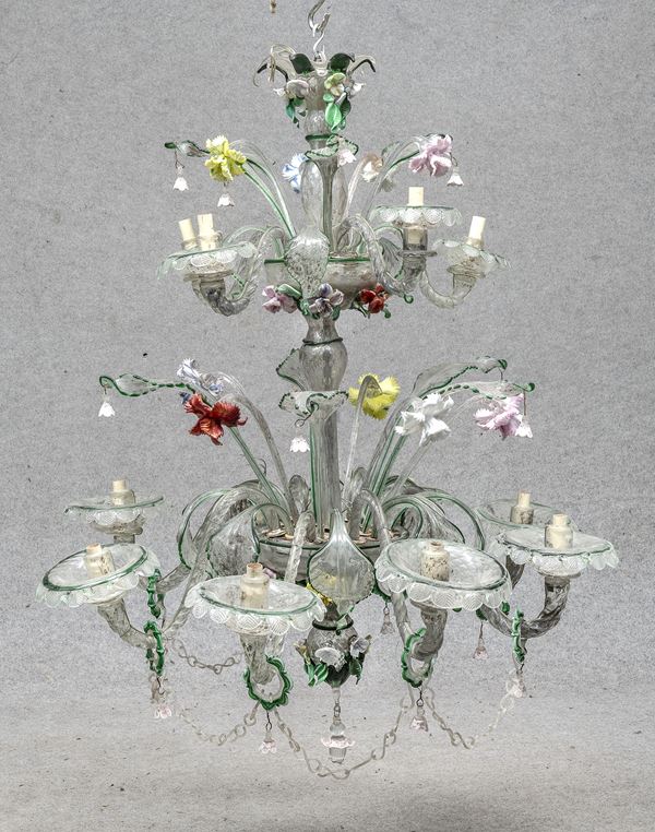 LAMPADARIO IN VETRO, MURANO