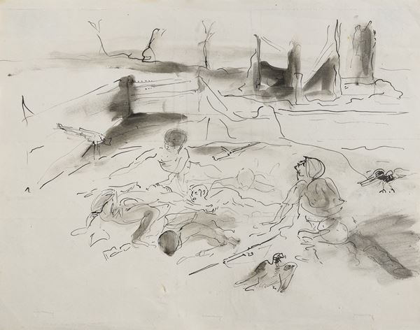 DISEGNO SOLADATI CADUTI DI ANDREA SPADINI