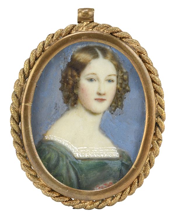 MINIATURA RITRATTO DI DONNA