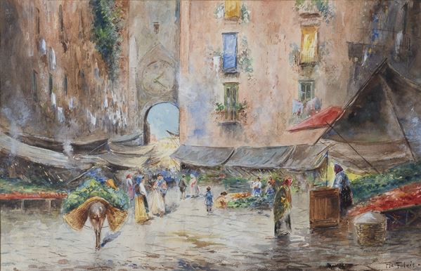 AQUERELLO MERCATO F,TO DE FULVIS