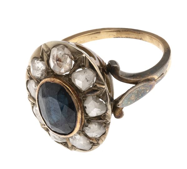 ANELLO CON ZAFFIRI E BRILLANTI