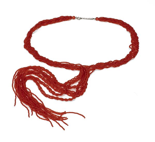 COLLANA DI PERLINE ROSSE