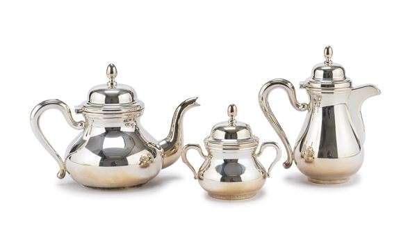 SERVIZIETTO DA TÈ E CAFFÈ IN ARGENTO, PADOVA 1944/1968