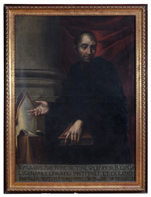 SAN MAURO ABATE DI PITTORE ROMANO DEL SEICENTO