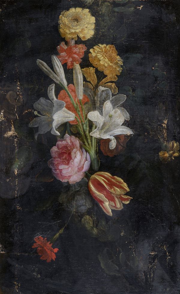 DIPINTO FIORI DI PITTORE FIAMMINGO