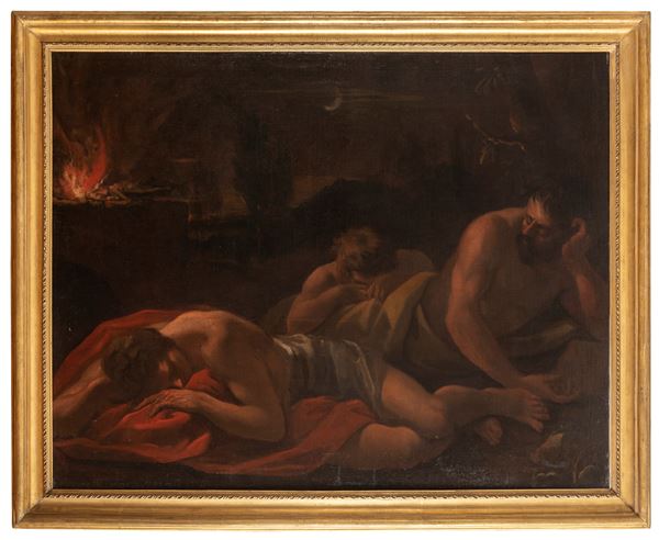 DIPINTO RIPOSO DI TRE PASTORI DI SEBASTIANO RICCI