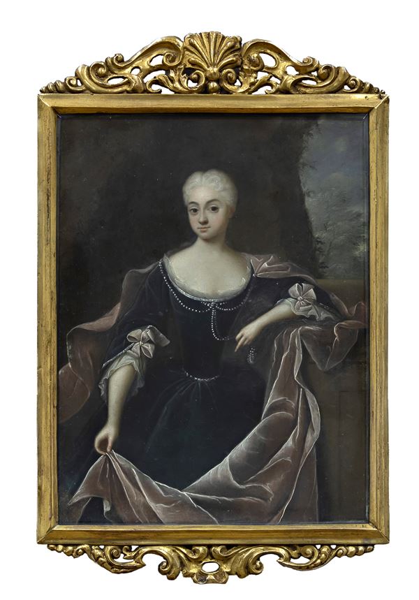 MINIATURA NOBILDONNA DI PITTORE LOMBARDO DEL XVIII SECOLO