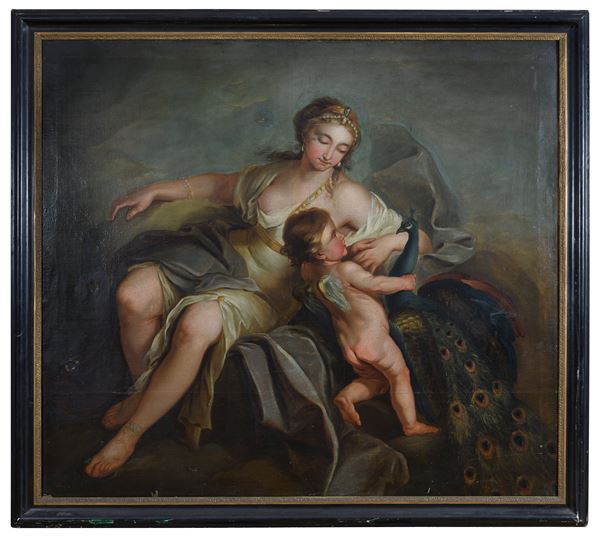 GIUNONE ED EROS DI PITTORE FRANCESE DEL SETTECENTO