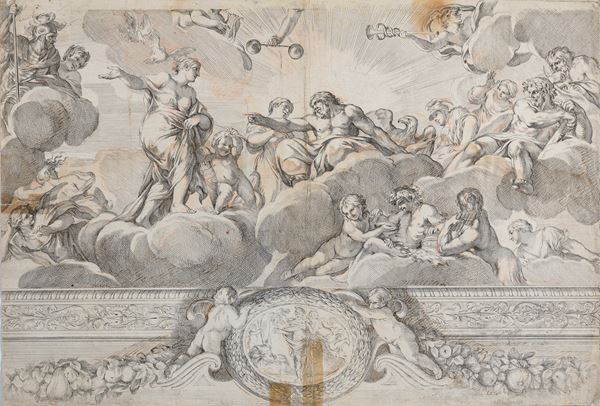 INCISIONE ZEUS SULL'OLIMPO