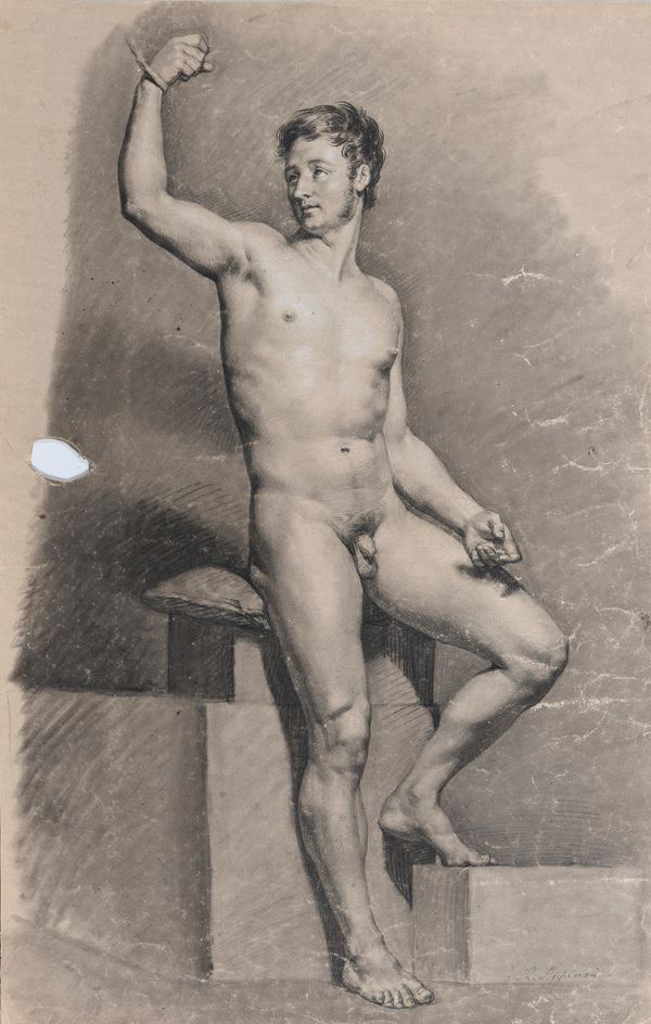 DISEGNO NUDO MASCHILE F.TO A. APPIANI