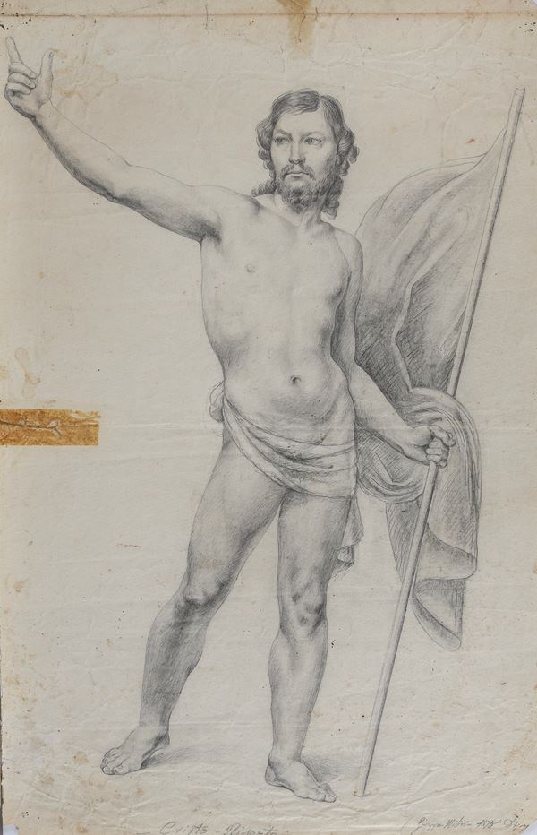 DISEGNO CRISTO RISORTO DI GIUSEPPE MILIZIA