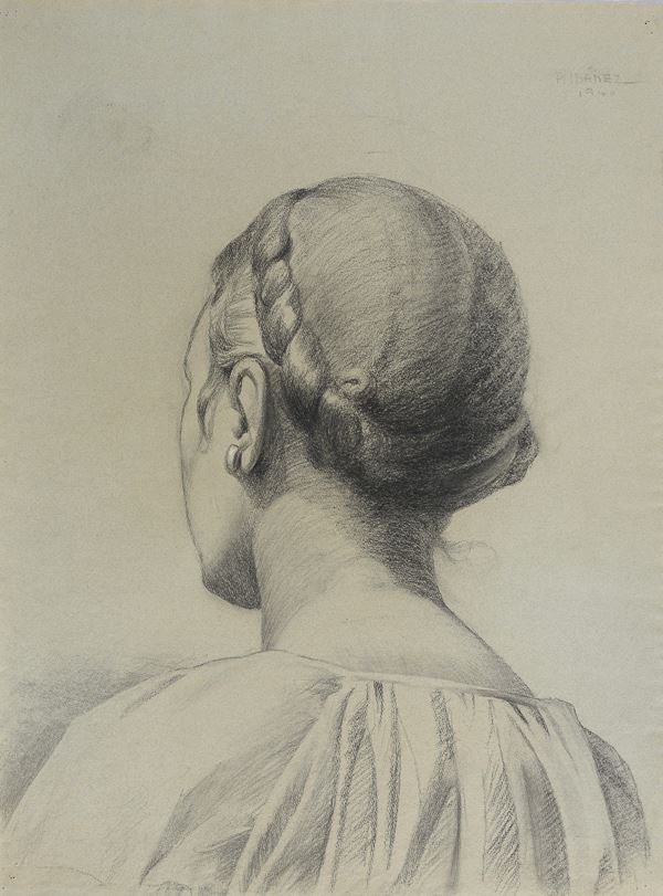 DISEGNO TESTA DI DONNA F.TO P. IBANEZ