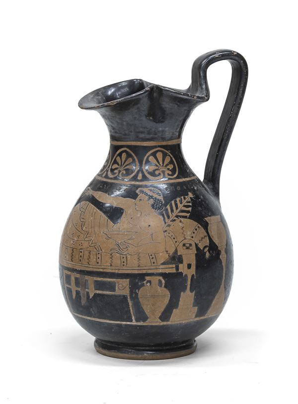 OINOCHOE IN CERAMICA STILE ARCHEOLOGICO