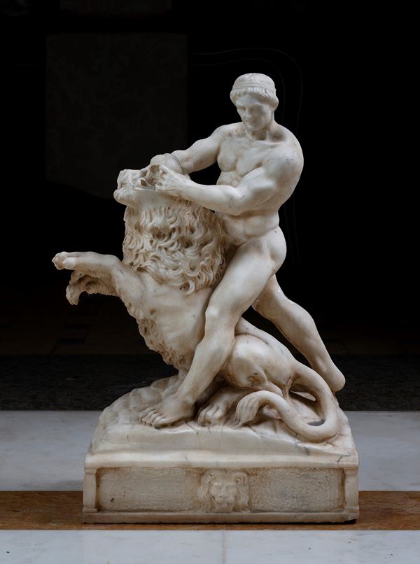 MARMO ERCOLE E IL LEONE NEMEO