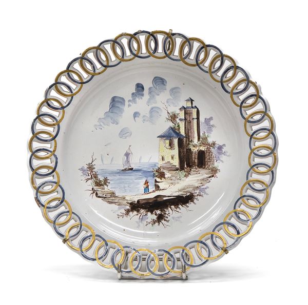 PIATTO IN CERAMICA, MARSIGLIA VEDOVA PERRAIN