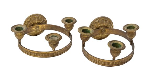 COPPIA DI APPLIQUES, INIZI XIX SECOLO
