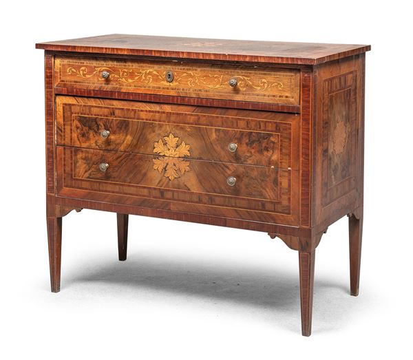 PICCOLA COMMODE IN EBANO VIOLA, LOMBARDIA INIZI XIX SECOLO