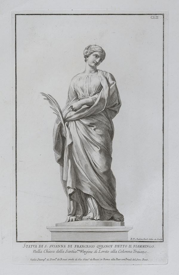 DUE INCISIONI MOSÈ E STATUA DI S. SUSANNA