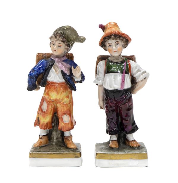 COPPIA DI SCULTURE IN PORCELLANA, GINORI