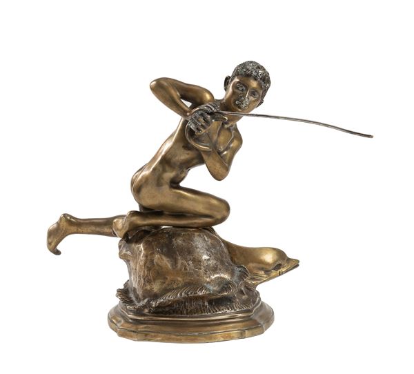 BRONZO PESCATORELLO F.TO GEMITO