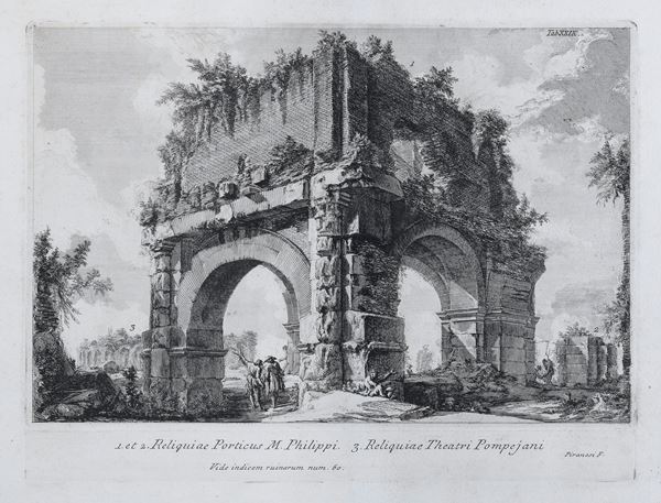 COPPIA DI INCISIONI ROMA ANTICA DI FRANCESO PIRANESI