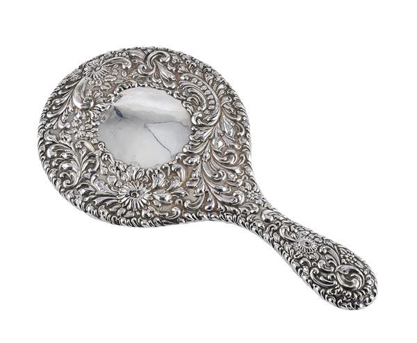 SPECCHIO DA MANO IN ARGENTO, BIRMINGHAM 1902