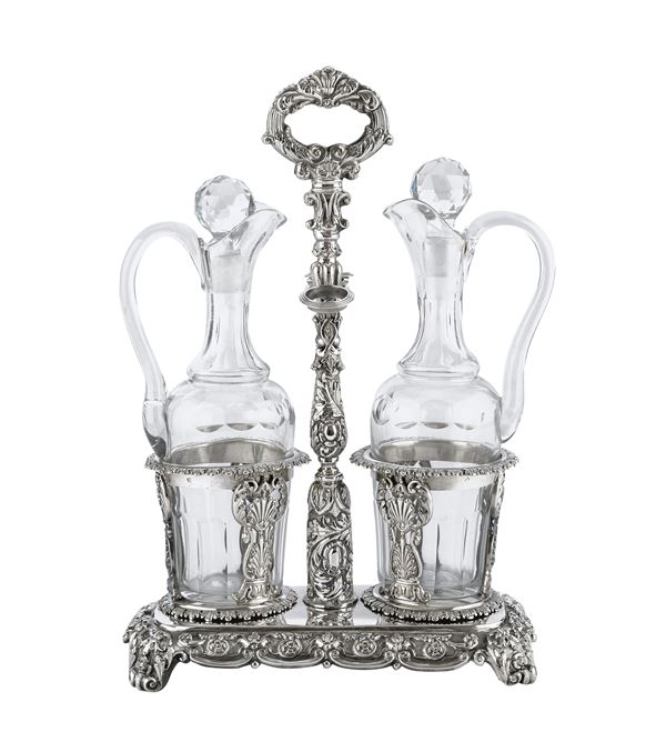 BELLA OLIERA IN ARGENTO, PUNZONE NAPOLI 1830 ca.
