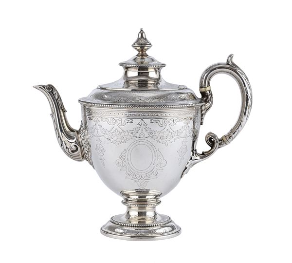 TEIERA IN ARGENTO, PUNZONE LONDRA 1868