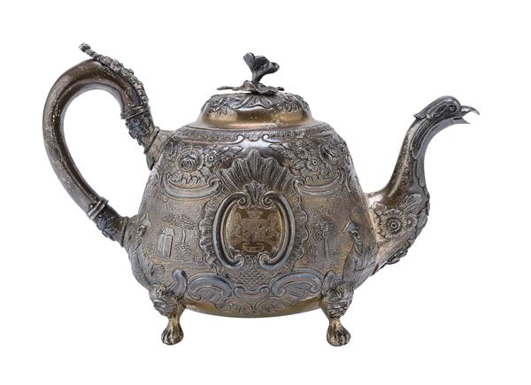 RARA TEIERA IN ARGENTO, PUNZONE LONDRA 1815