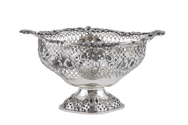 CESTINO IN ARGENTO, PUNZONE LONDRA 1902