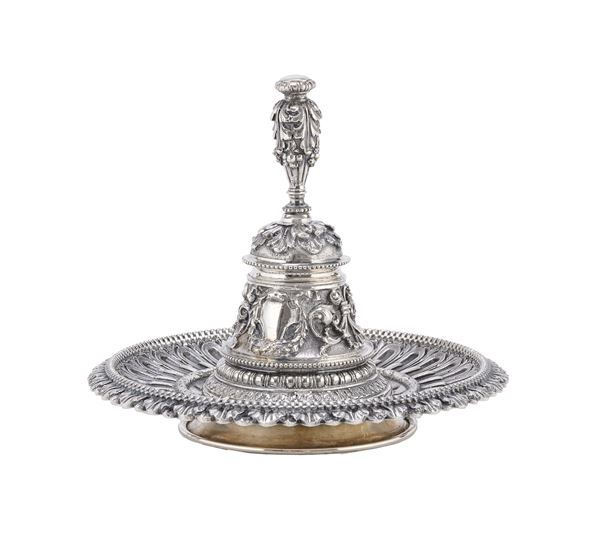 CAMPANELLO CON PIATTINO IN ARGENTO, MILANO 1944/1968