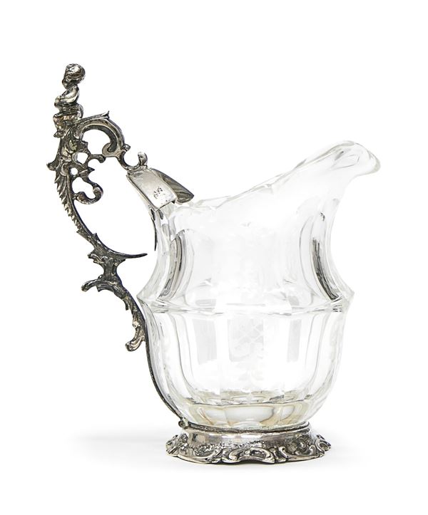 BICCHIERE IN VETRO E ARGENTO, GERMANIA FINE XIX SECOLO