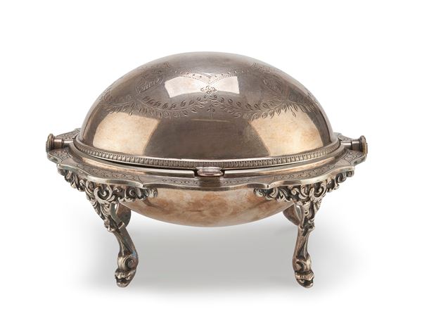 LEGUMIERA IN SILVERPLATED, LONDRA ISRAEL FREEMAN & SON