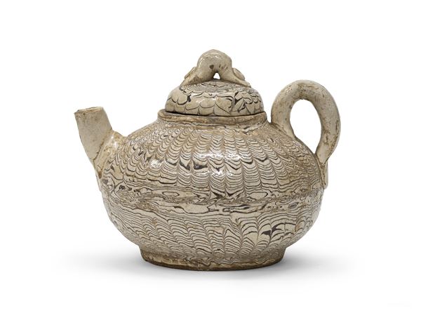 TEIERA IN CERAMICA INVETRIATA, CINA FINE XIX, INIIZO XX SECOLO