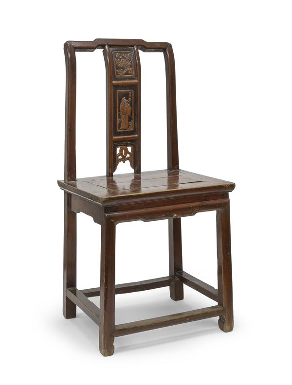 SEDIA IN LEGNO DI OLMO, CINA INIZI XX SECOLO