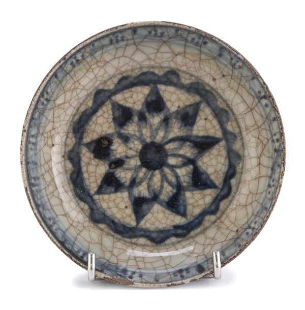 PIATTO IN PORCELLANA BIANCO E BLU, CINA XIX SECOLO