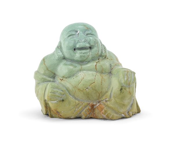 PICCOLA SCULTURA IN CRISOCOLLA, CINA