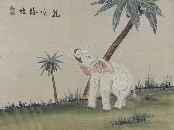 PICCOLO ARAZZO IN SETA, CINA