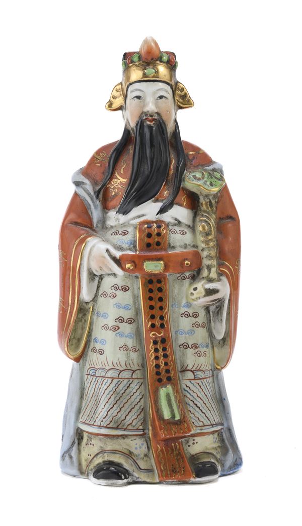 SCULTURA DI FUXING IN PORCELLANA, CINA