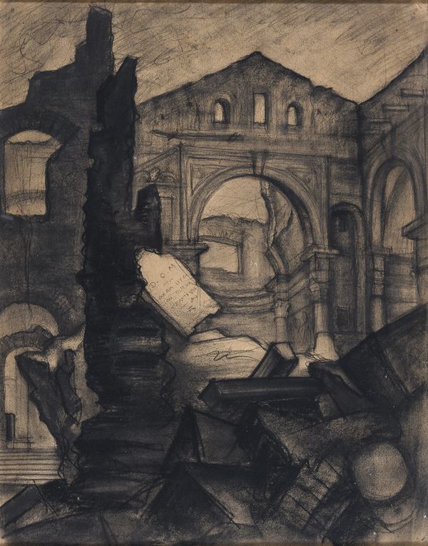 DISEGNO ROVINE DI LIVORNO DI VIRGILIO MARCHI, 1947