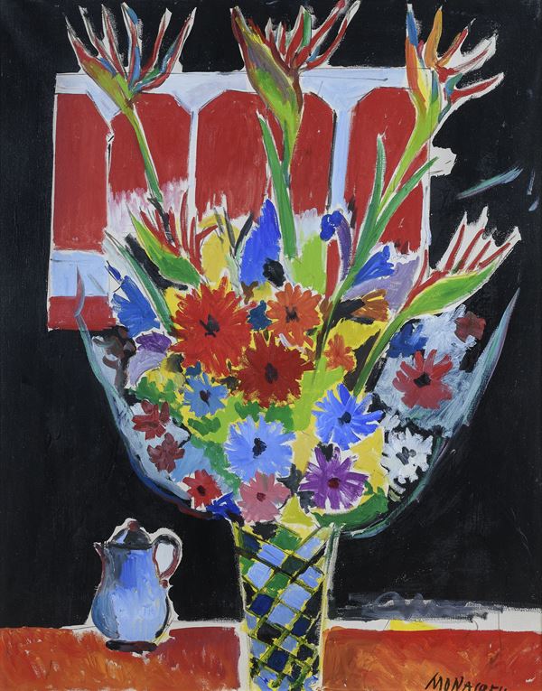 DIPINTO FIORI DI SANTE MONACHESI, 1976