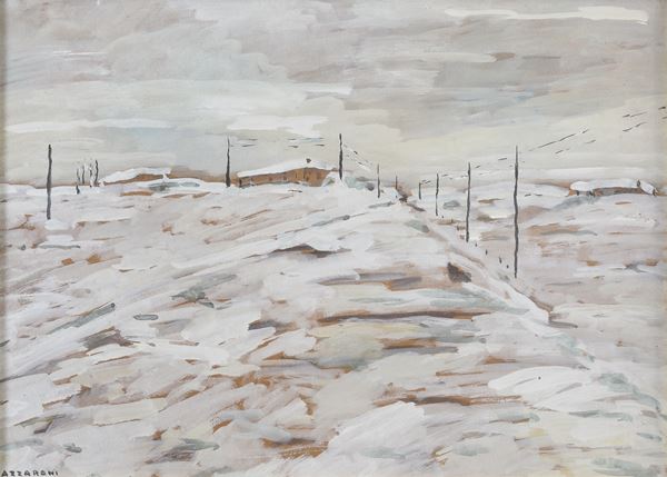 DIPINTO PAESAGGIO DI PIETRO AZZARONI